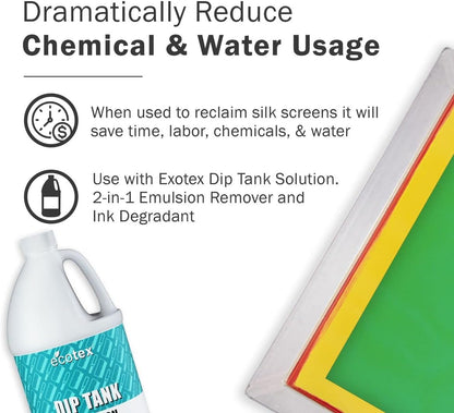 Ecotex® Screen Printing Dip Tank 30 Gallon – Industrial Reclaim Tank for Screens – Heavy Duty Polyethylene – Fits Multiple Screens up to 23" X 31" – Emulsion Remover Soak Tank by