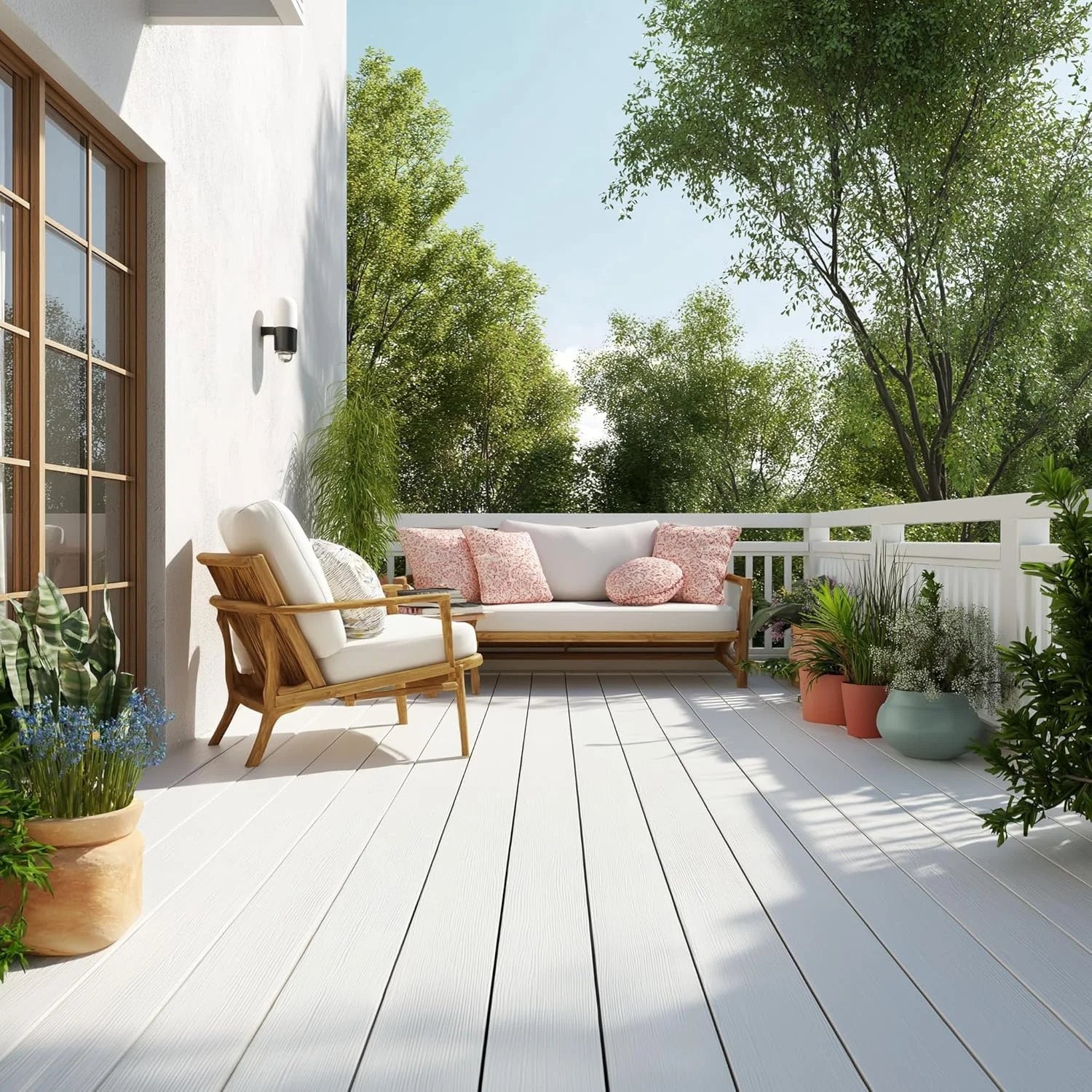 Porch & Floor Paint, Fast-Drying Wood and Concrete Paint, White, 5 Gallon