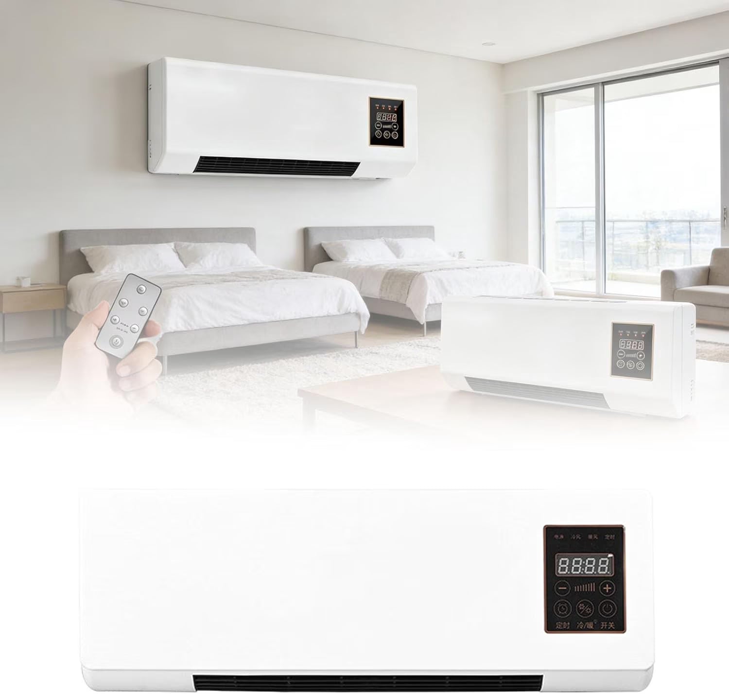12000 BTU Window Air Conditioner, 115V Wall-Mounted Window Unit with 3 Speeds, 24H Timer & Remote, 6 Modes Window AC Units, Cools up to 550 Sq.Ft, Easy Install Operates Quietly, Energy-Saving