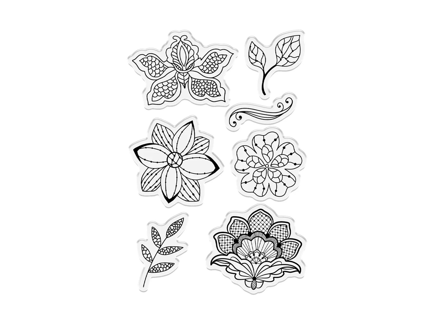 Sara Signature Antique Lace - Floral Lace Stamp Set