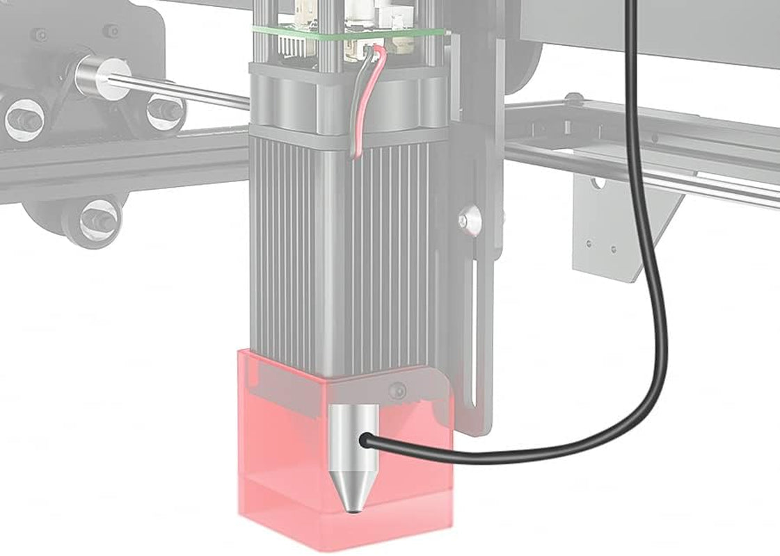 Longer Laser Engraver Air Assist Kit for RAY5 10W/20W, Large Airflow, Adjustable Airflow of 10-30L/Min, for CNC Cutting and Laser Engraving, Remove Smoke and Dust Protect Laser Lens Low Noise
