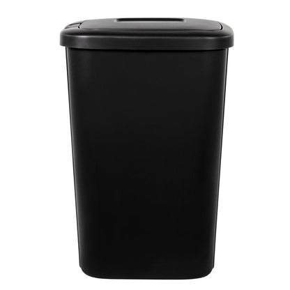 13.3 Gallon Trash Can, Plastic Touch Top Kitchen Trash Can, Black