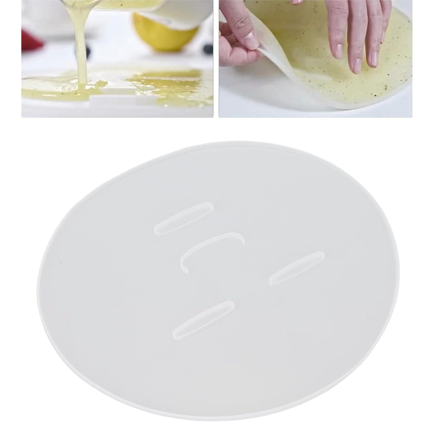 DIY Face Mask, Mask for Fruit and Vegetables Maker Machine, Silicone Reusable Mask Making Plate Skin Care Mask Machine Accessory