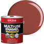 Alkyd Enamel Paint, Oil-Based Multi-Surface Interior & Exterior Paint for Wood, Metal & Concrete, Red Oxide Primer, 1 Gallon