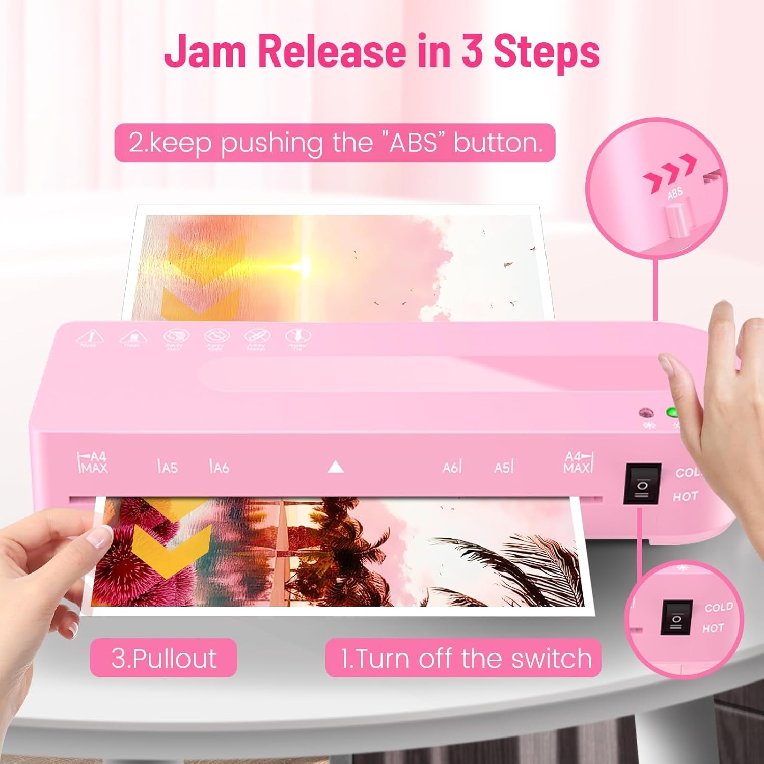 9 Inch Laminator Machine with 20 Laminating Sheets, Hot & Cold with Trimmer | A4 Laminating Machine for Office, School, Business and Home