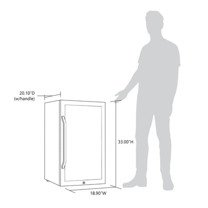 Premium Stainless Steel 126 Can Beverage Refrigerator and Cooler with Splitshelf Design, AB-1200X