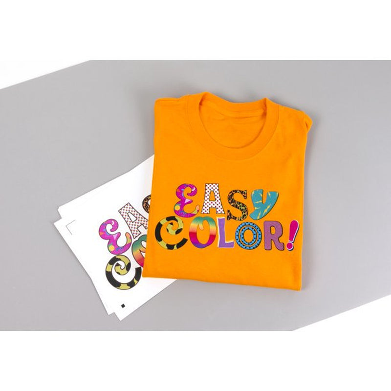 Easycolor DTV Inkjet Printable Heat Transfer Craft Vinyl and Easy Mask Bundle 8.4" X 11" - 5 Sheets Each