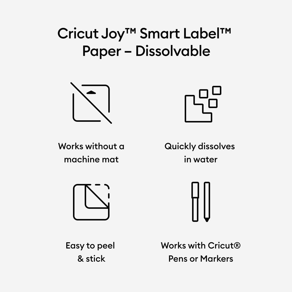 Joy Smart Label Paper – Dissolvable White, 5.5" X 36"