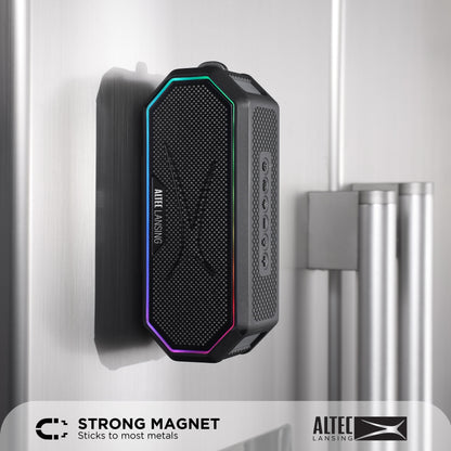 Hydra Jolt 2.0 Everything Proof Wireless Magnetic Portable Bluetooth Speaker, Black