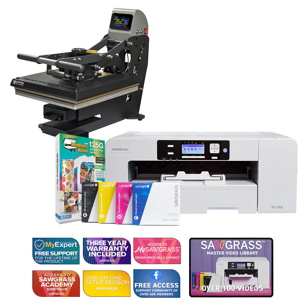 Virtuoso SG1000 Sublijet Sublimation Printer with Truespec 16" X 20" Hybrid Heat Press