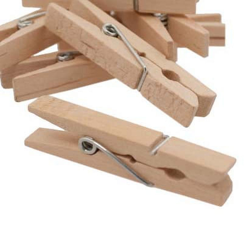 Wood Clothes Pins, Beige, 50 Count