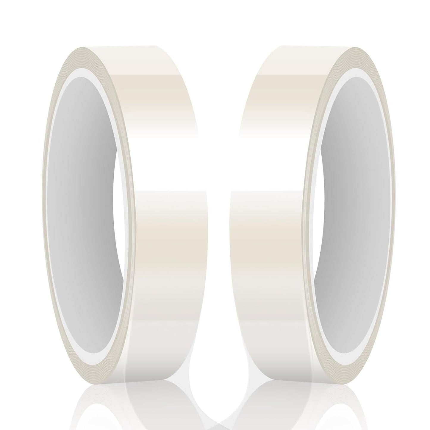 HTVRONT Heat Resistant Tape - Sublimation Tape 2 Rolls 20Mm X 33M Heat Transfer Tape, No Residue Heat Tape for Sublimation Blanks Tumblers Mugs Fabrics, Adhesive Heat Transfer Heat Press Tape (Clear)