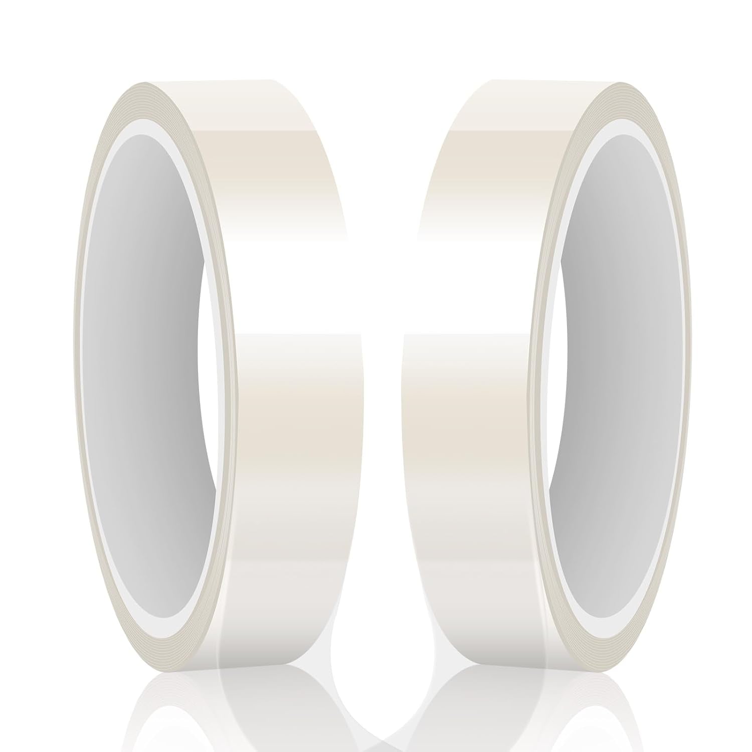 HTVRONT Heat Resistant Tape - Sublimation Tape 2 Rolls 20Mm X 33M Heat Transfer Tape, No Residue Heat Tape for Sublimation Blanks Tumblers Mugs Fabrics, Adhesive Heat Transfer Heat Press Tape (Clear)