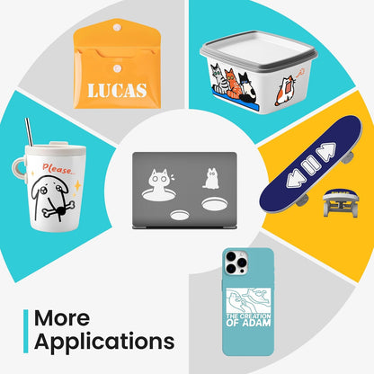 Glossy White Permanent Vinyl - 12" X 50 FT White Adhesive Vinyl Roll Compatible with Cricut Machines, Silhouette Cameo for DIY Home Decor, Commercial, Decals and Signs