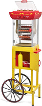 Nostalgia Oscar Mayer Hot Dog Ferris Wheel - Retro Style Hot Dog Roller Cart Toaster - Classic 6-Piece Grill Machine with Bun Warmer, Push Handle, Wheels, Transparent Housing, Storage Compartment