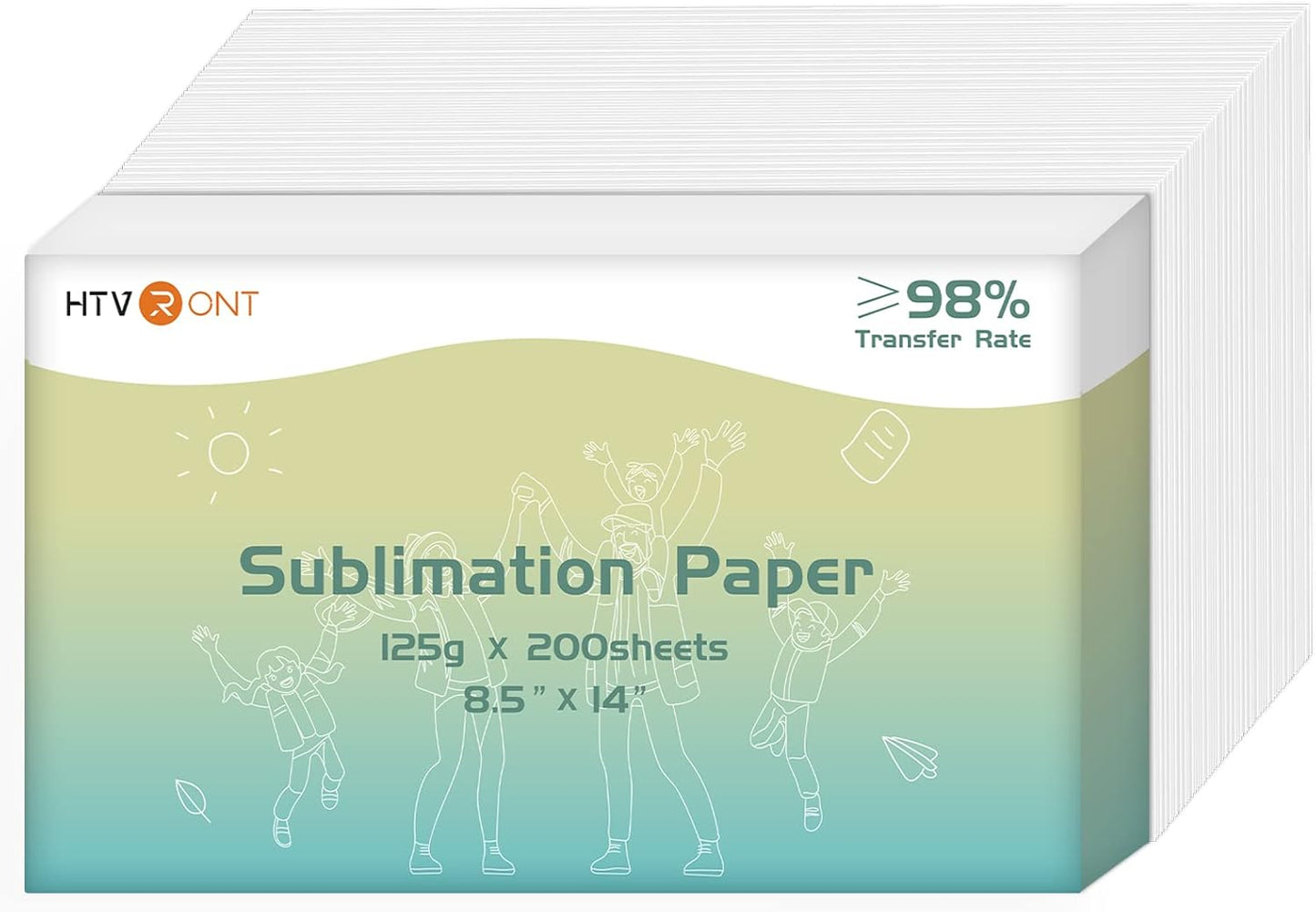 Sublimation Paper 8.5X14 Inch - 200 Sheets Transfer Paper Compatible with Inkjet Printer, Heat Transfer Paper for Tumblers, Mugs, T-Shirts and Other Sublimation Blanks