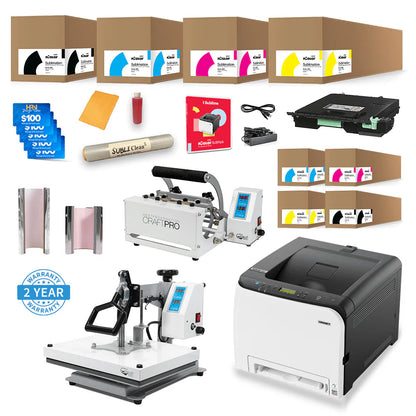 Icolor 350 Toner Based Dye Sublimation Printer - Craftpro Bundle