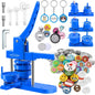Button Maker Machine – Multiple Size Molds– Pin Maker Machine Kit W/ 500 Buttons, 15 Fridge Magnets, 15 Bottle Openers, 15 Keychain Buttons, Cutters & 500+ Button Designs for DIY Crafts