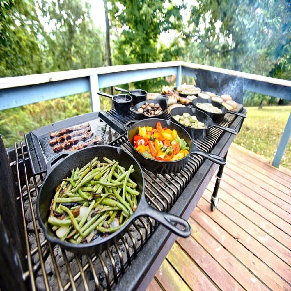 Cast Iron Seasoned 5-Piece Set with Skillet, Griddle & Dutch Oven