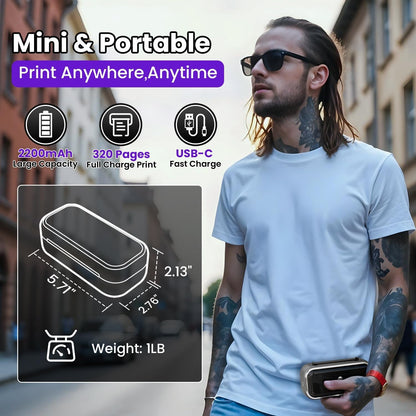 Phomemo TP31 Mini Tattoo Stencil Printer,Bluetooth Tattoo Printer with 30Pcs Transfer Paper,Tattoo Machines Printers for Tattoo Beginners & Artists Temporary Tattoo Maker
