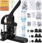 VEVOR Button Maker, 1/1.25/2.28 Inch(25/32/58Mm) 3-In-1 Pin Maker with 300Pcs Button Parts, Ergonomic Arc Handle Punch Press Kit, Button Maker Machine with Panda Magic Book, for Children DIY Gifts