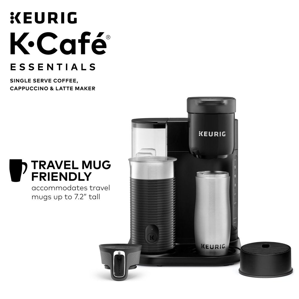 K-Café Essentials Single Serve K-Cup Pod Coffee Maker, Black