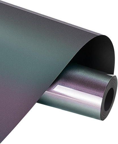 Chameleon HTV Heat Transfer Vinyl - 12" X 8Ft Bronze Turns Purple HTV for Shirts, Iron on Vinyl for All Cutting Machine - Easy to Cut & Weed for Heat Transfer Design