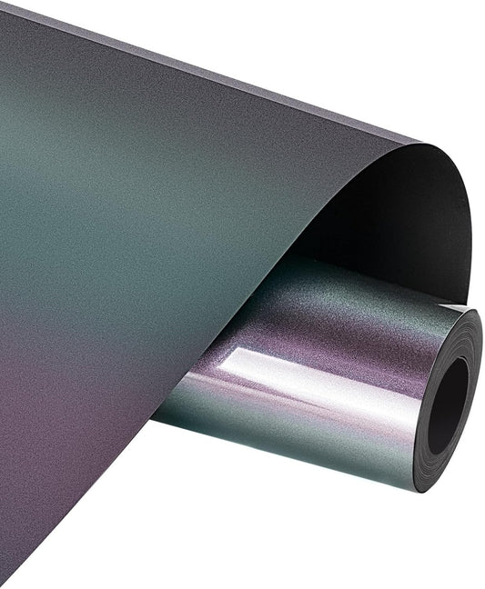 Chameleon HTV Heat Transfer Vinyl - 12" X 8Ft Bronze Turns Purple HTV for Shirts, Iron on Vinyl for All Cutting Machine - Easy to Cut & Weed for Heat Transfer Design