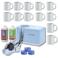 CRAFT EXPRESS MUG PRESS STARTER KIT BUNDLE WITH 12 11OZ SUBLIMATION MUGS