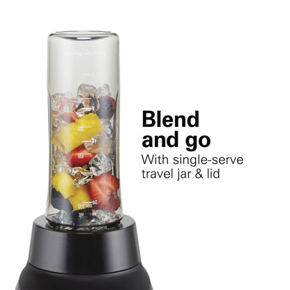 Multiblend Kitchen System, 3-In-1 Blender with Food Processor Attachment, 52 Oz. Blending Jar, and 20 Oz. Travel Jar, Black, 58176