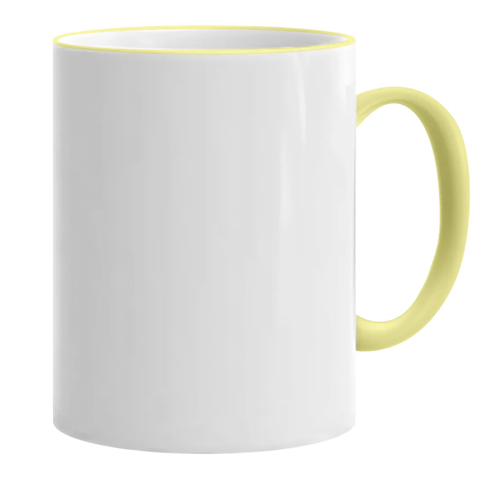 HPN ORCA Premium 11 Oz. Color Rim + Handle Sublimation Ceramic Mug - 36 per Case