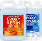 JANCHUN Crystal Clear Epoxy Resin Kit 2 Gallon, Bubble-Free, Anti-Yellowing, Self Leveling Easy Mix 1:1 Coating and Casting Resin for Table Top, Molds, Tumbler Crafts, Painting, Jewelry, DIY Gifts