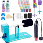 LFSUM Cup Turner Kit for Crafts Tumbler, Tumbler Cup Spinner, Glitter Powder, Epoxy Resin Kit for Beginners with Epoxy and Heat Gun (1X-Blue)