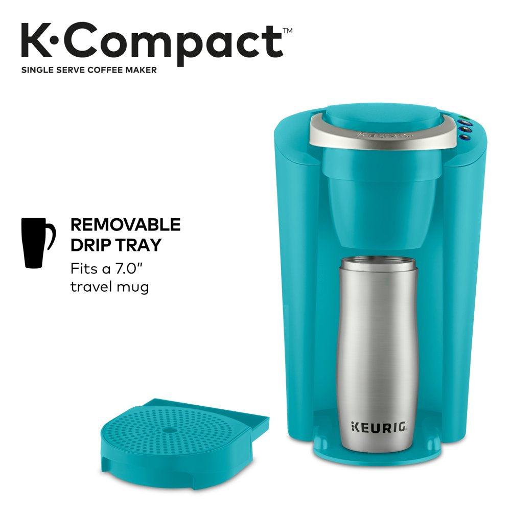 K-Compact Single-Serve K-Cup Pod Coffee Maker, Turquoise