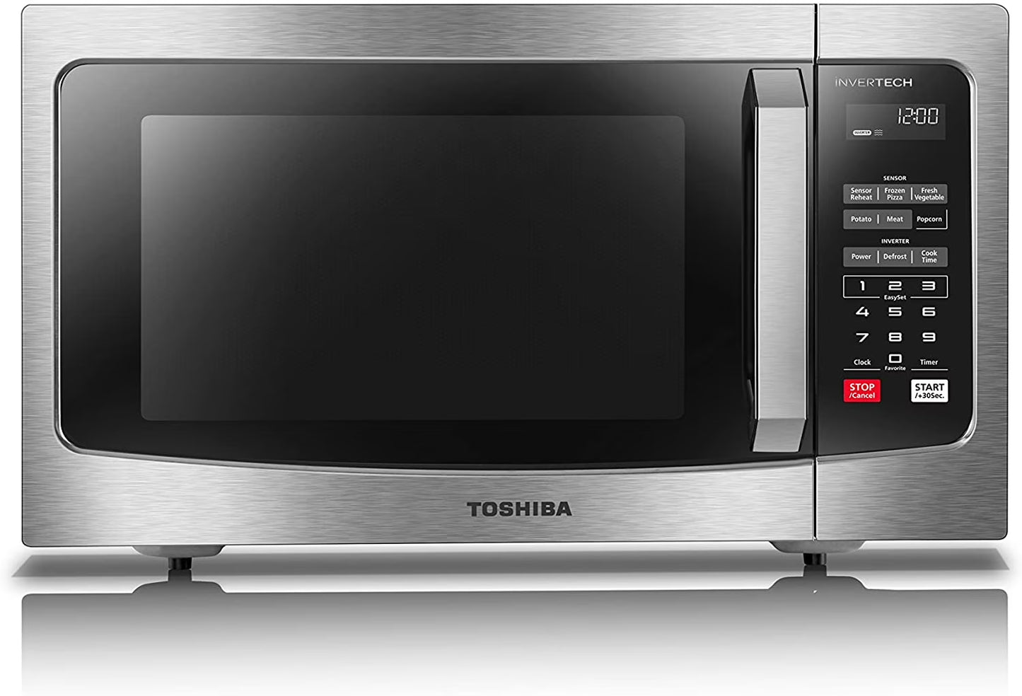 1.6 Cu. Ft. Microwave Oven with Inverter Technology, 1250 Watts, LCD Display and Smart Sensor, Stainless Steel, ML-EM45PIT(SS)