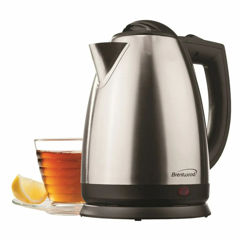 KT-1800 2L Stainless Steel Cordless Electric Kettle - Silver