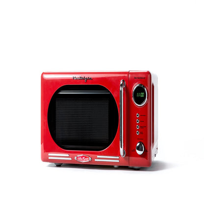 Retro 0.7 Cubic Foot 700-Watt Countertop Microwave Oven, Retro Red, NRMO7RD6A