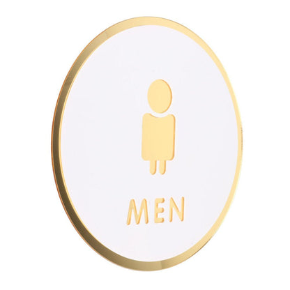Bathroom Sign Bathroom Door Signage Toilet Sign for Shop Office Commercial Style D