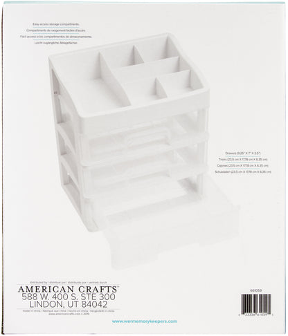 We R 3-Drawer Plastic Storage-11"X8"X12.5" Case