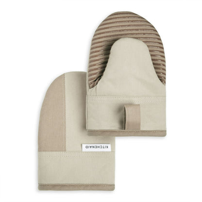 Beacon Mini Oven Mitt Set, Milkshake Tan/Beige, 5.5"X8", Set of 2