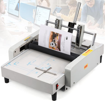 CGOLDENWALL Booklet Maker A3 Paper Folder Stapler Machine, MAX 11.7"×16.5" Book Binding Folding Saddle Stitch, for Factory School Home Church, Brochures Manuals Invitations