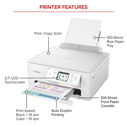 Canon PIXMA TS7722 All-In-One, Wireless Color Inkjet Printer for Home Office Use