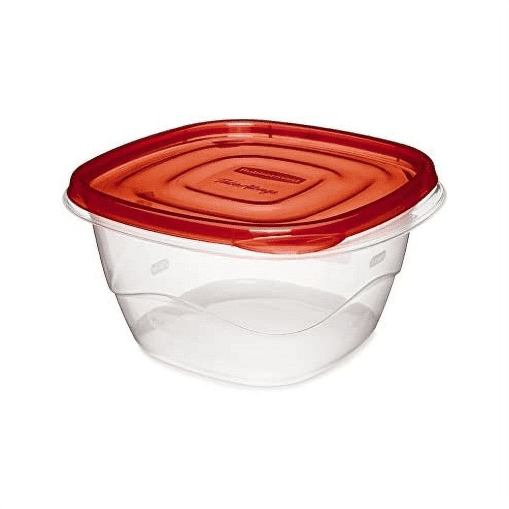 Takealongs 5.2 Cup Deep Square Food Storage Containers, Set of 4, Red