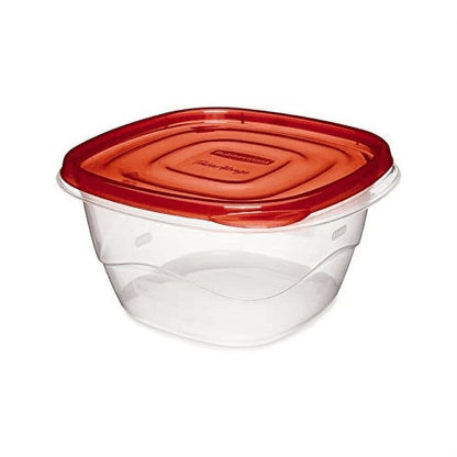 Takealongs 5.2 Cup Deep Square Food Storage Containers, Set of 4, Red