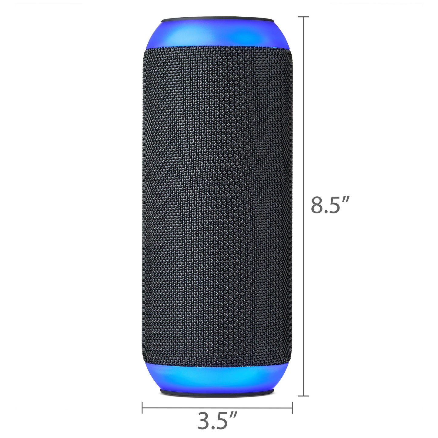 Large Rugged Speaker with Bluetooth Wireless Technology and LED Lighting, Gray