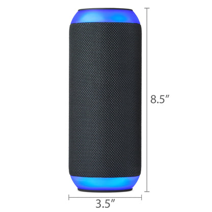 Large Rugged Speaker with Bluetooth Wireless Technology and LED Lighting, Gray