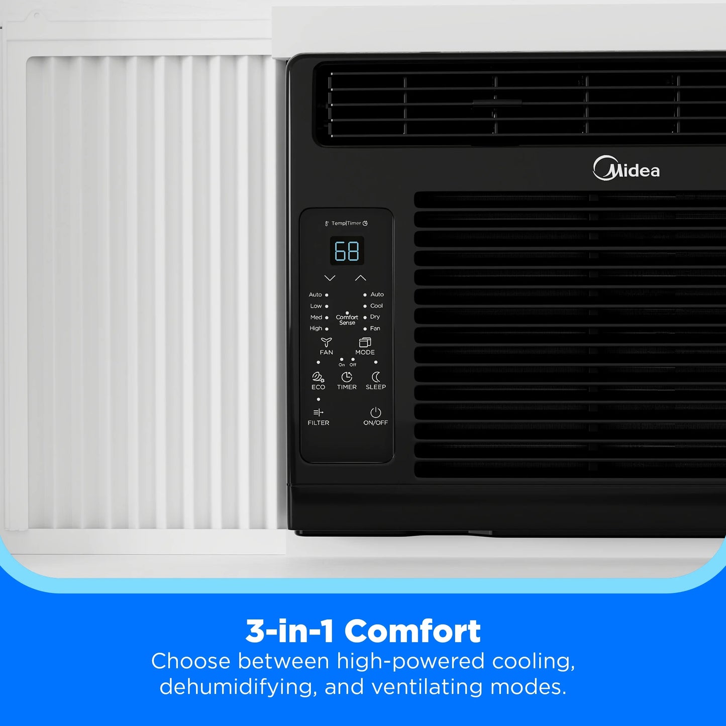 (2 Pack)  6,000 BTU 115V Window Air Conditioner with Comfort Sense Remote, up to 250 Sq. Ft., Black, MAW06R1WBL-T, New