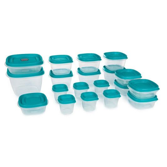 Easy Find Vented Lids Food Storage Containers, 38-Piece Set, Teal