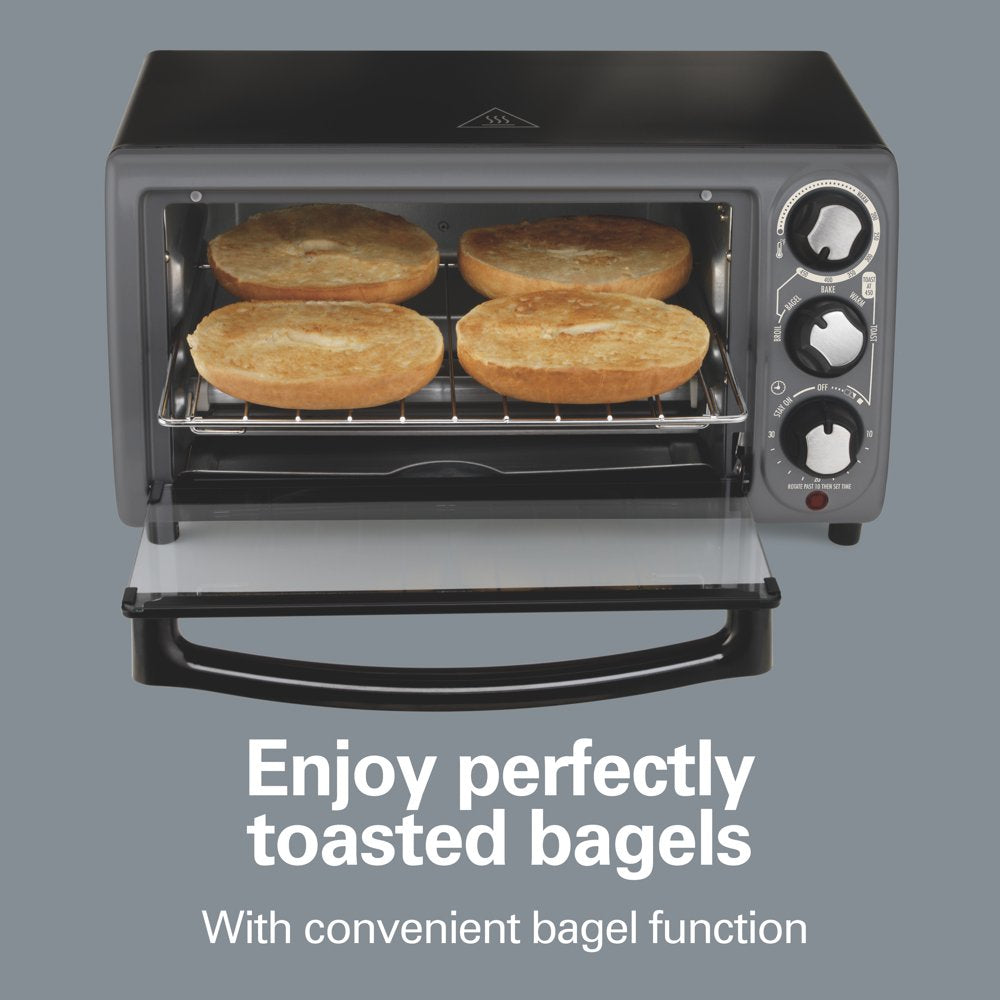 Toaster Oven, Black with Gray Accents, 31148