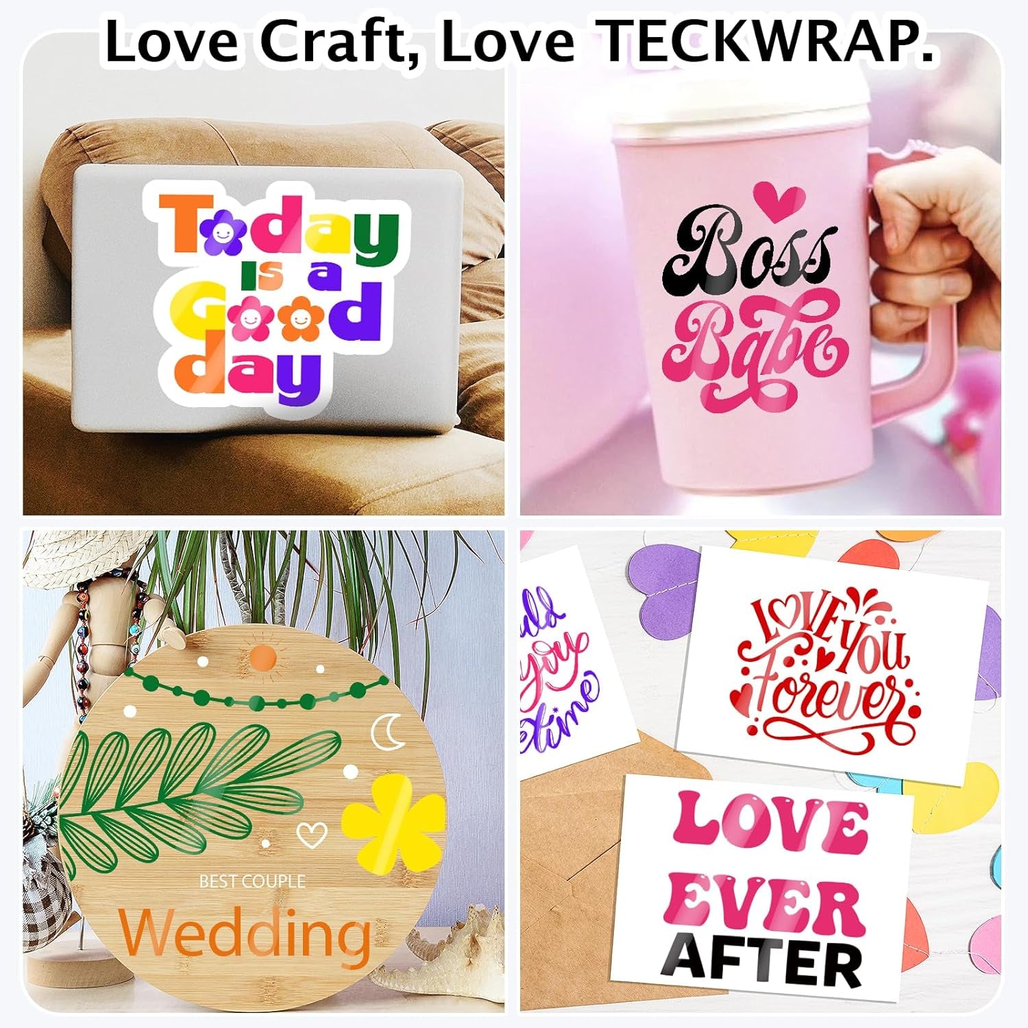 001 Glossy Permanent Vinyl - 12In X 3Ft Rolls 10 Colors Adhesive Vinyl for Cricut, Silhouette, Cameo Cutters, Signs, Scrap-Booking, Craft Cutters